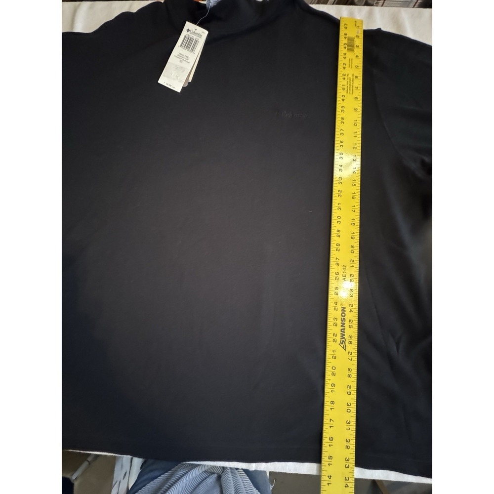 Columbia Men's 5XB Mock Neck Long Sleeve Shirt Black NWT Big &‎ Tall - Picture 3 of 5